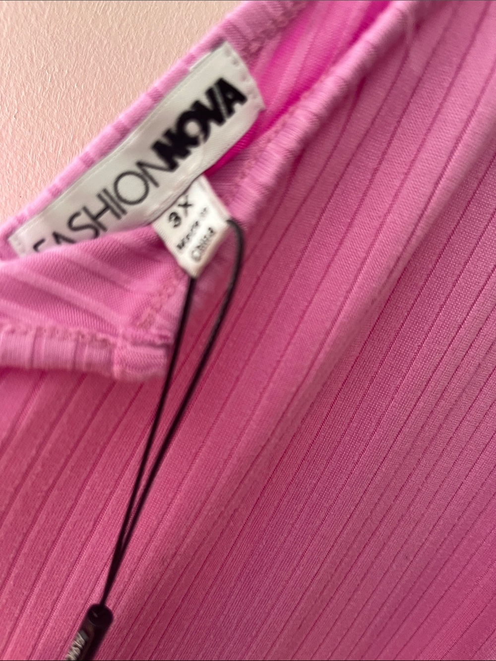 Fashion Nova Pink Ribbed Midi Dress - Picture 3 of 3